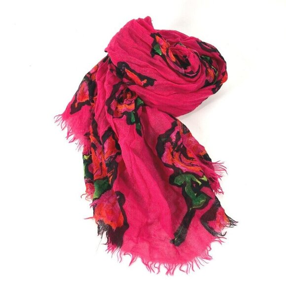 LOUIS VUITTON Shawl fringe Etole Rose Graffiti Rose Stole/Shawl - Picture 1 of 13